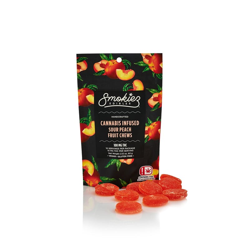 Sour Peach - 100MG Fruit Chews