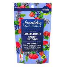 Sour Jamberry 1:1 CBN:THC - 100MG Fruit Chews